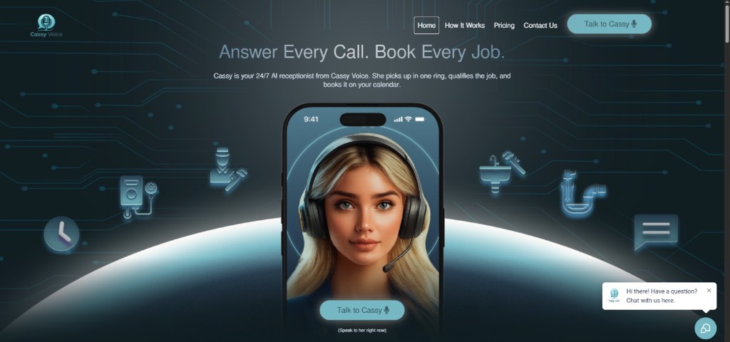 Cassy Voice — AI Receptionist Funnel preview