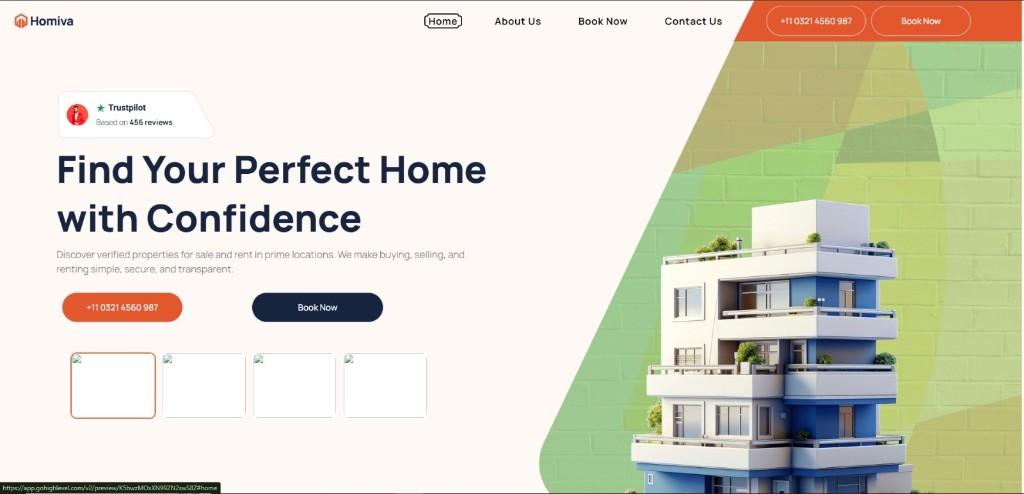 Homiva — Real Estate Website Funnel preview