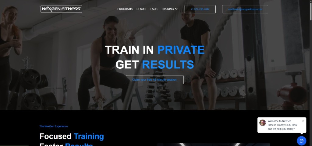 NexGen Fitness — Lead Capture Funnel preview